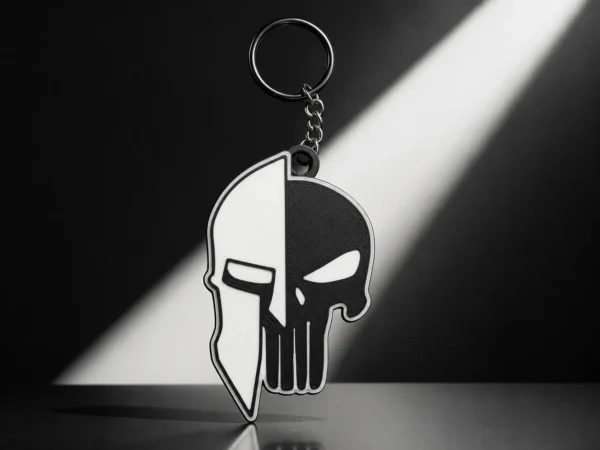 Spartan - Punisher-inspired keychain — Puni Labs product photo