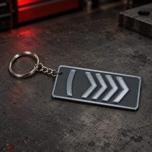 Silver Elite CS:GO keychain with metal ring &mdash; Puni Labs
