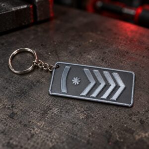 Silver Elite Master CS:GO keychain with metal ring &mdash; Puni Labs