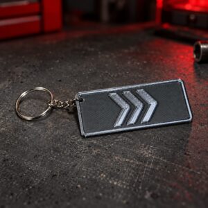 Silver III CS:GO keychain with metal ring &mdash; Puni Labs