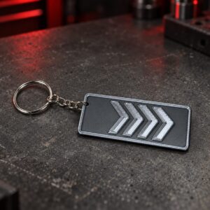 Silver IV CS:GO keychain with metal ring &mdash; Puni Labs