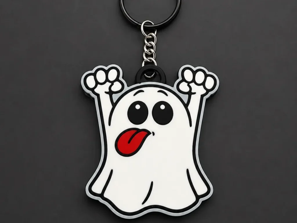 adorable ghost keychain