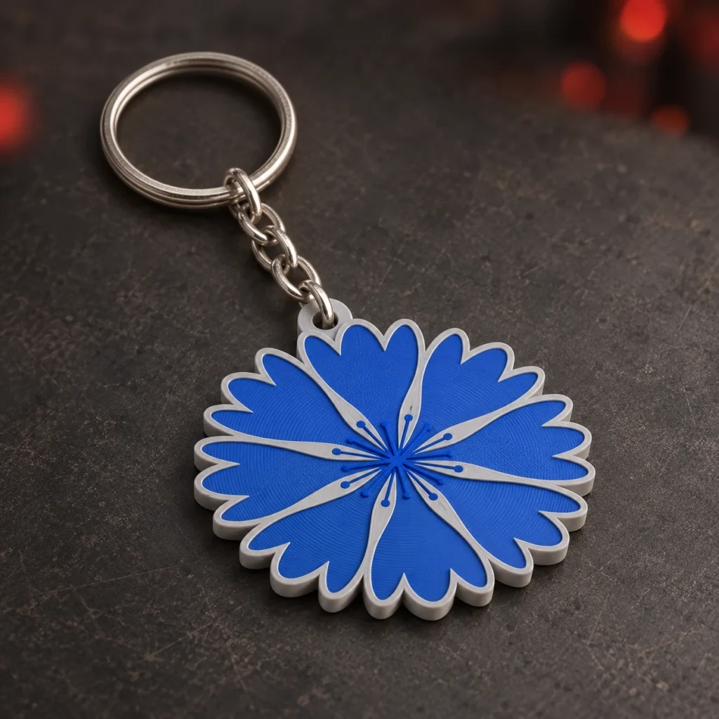 Cornflower Keychain