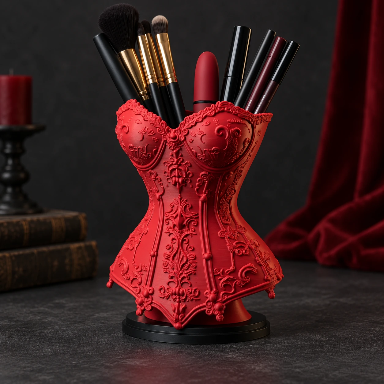 Gothic Corset Makeup Holder &mdash; Puni Labs