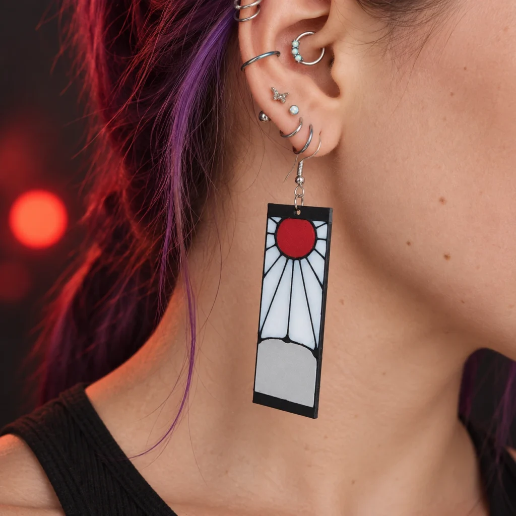 Tanjiro Inspired Earrings